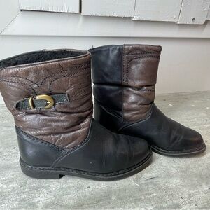 Bastien Waterproof Leather Boots Women 7.5 Black Brown Made in Canada‎ Buckle